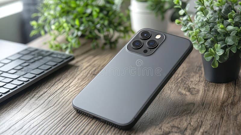 Smartphone Camera Technology, Exploring the Triple Lens System and its Capabilities stock illustration