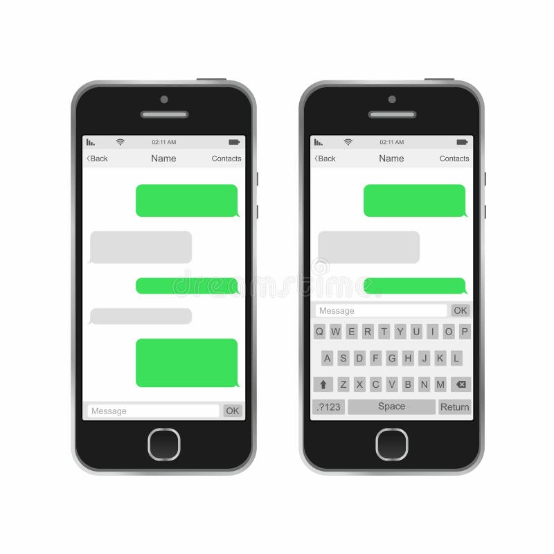 Phone Message Template Stock Vector