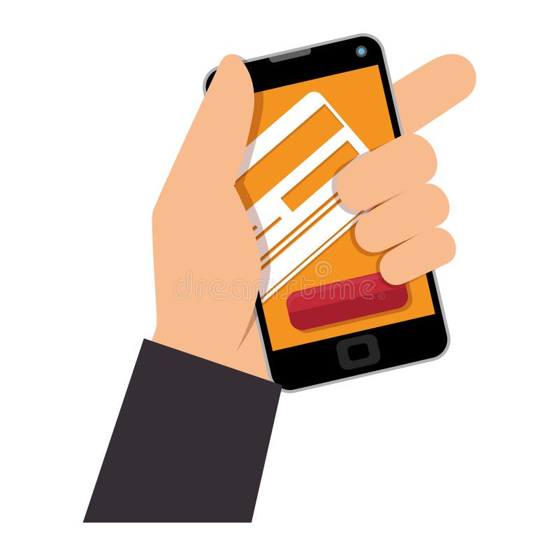 Smartphone with Commercial App Stock Vector Illustration of sale