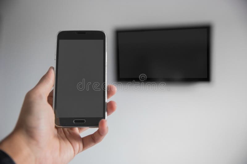 Smartphone Connect To Television Stock Photo Image of lifestyle