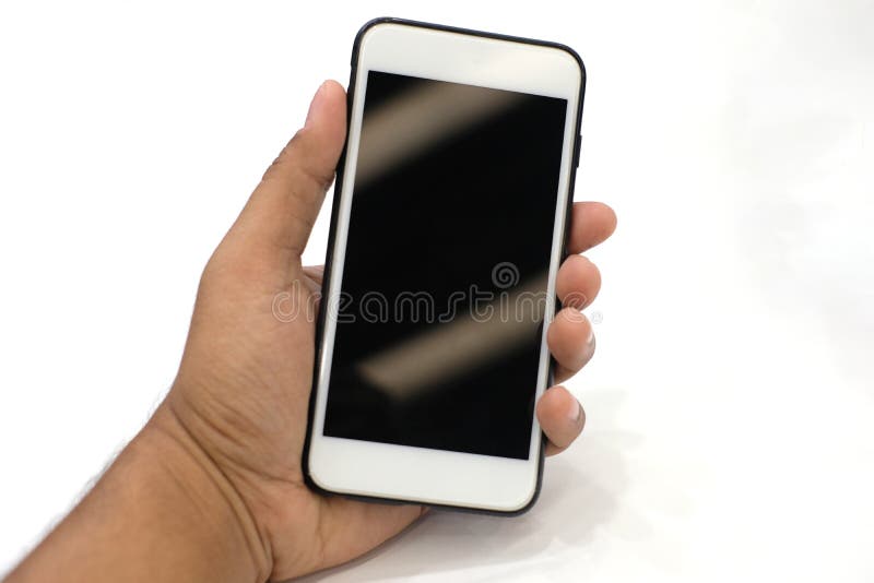 Smartphone de la tenencia de la mano o teléfono móvil imágenes de archivo libres de regalías Smartphone de la tenencia de la mano o teléfono móvil imágenes de archivo libres de regalías