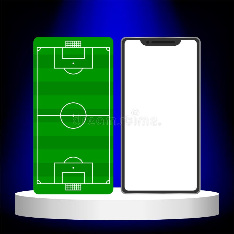 Vetor do Stock: Mobile football soccer. Mobile sport play match