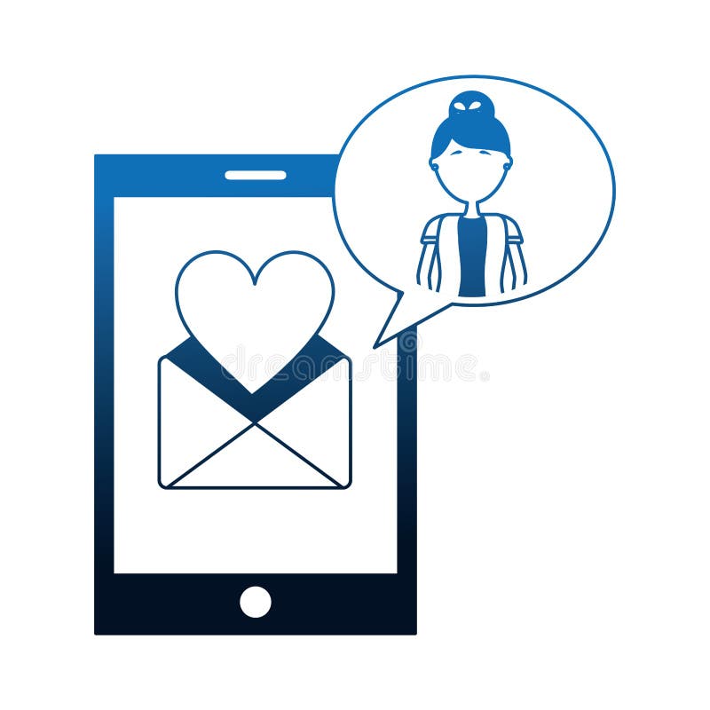 Smartphone with envelope mail and set icons royalty free illustration