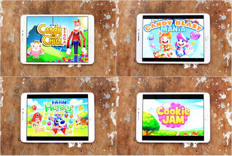 COLOGNE, GERMANY - FEBRUARY 27, 2018: Candy Crush Saga App Game