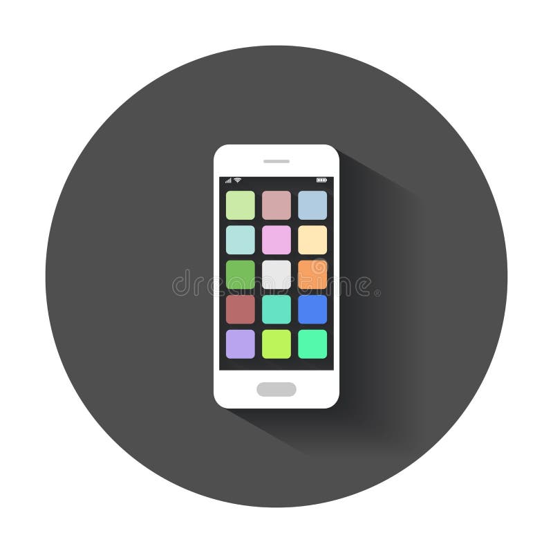 Smartphone ikona z app ilustracja wektor Smartphone ikona z app ilustracja wektor