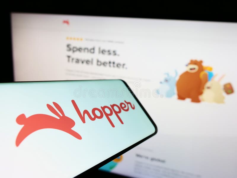Hopper travel company logo editorial stock image. Image of providing -  121245729