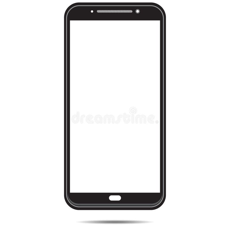 Smartphone-malplaatje zwart die wit in wit achtergrond-03 wordt geïsoleerd stock illustratie Smartphone-malplaatje zwart die wit in wit achtergrond-03 wordt geïsoleerd stock illustratie