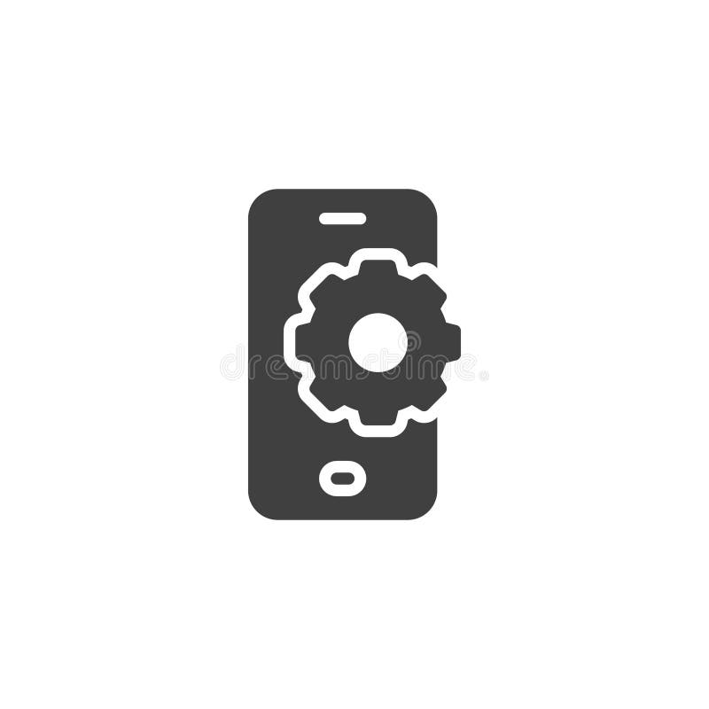 Smartphone mit Schaltvektorsymbol stock abbildung