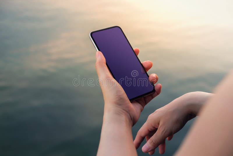 Smartphone Mockup Image. Display Screen is Clipping Path stock images