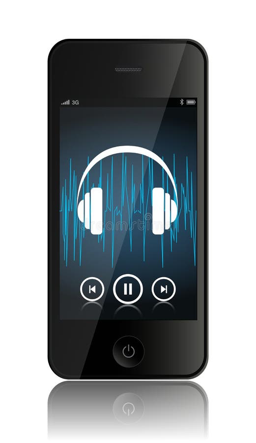 SmartPhone Music Player stock illustration