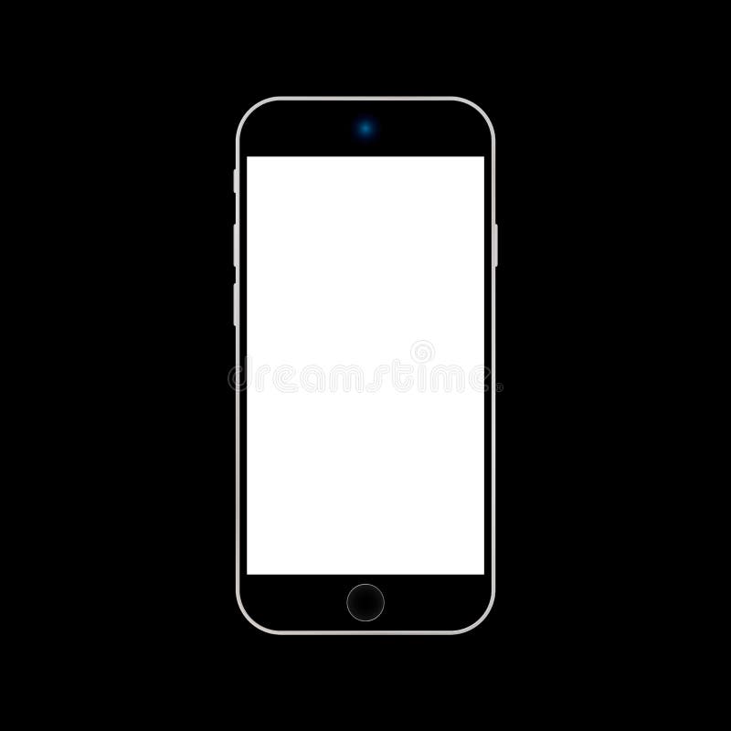 Smartphone Iphone 11 Pro Design Noir Avec écran Blanc Sur Fond Blanc  Illustration de Vecteur - Illustration du technologie, appli: 214186346