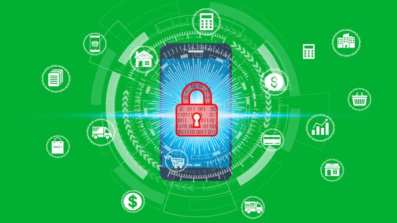 Smartphone with padlock icon technology, Cyber Security Data Protection Business Technology Privacy concept, Internet Concept of stock photos Smartphone with padlock icon technology, Cyber Security Data Protection Business Technology Privacy concept, Internet Concept of stock photos