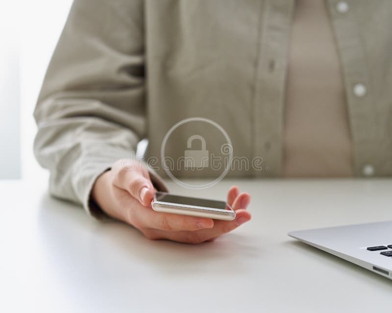 Smartphone protection with two factor authentication. Cybersecurity and data privacy in digital realm