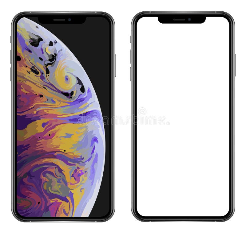 Smartphone Realistico Brandnew Do Preto Do Telefone Celular No Iphone X De Apple Imagem De Stock Editorial Ilustracao De Jogador Celular