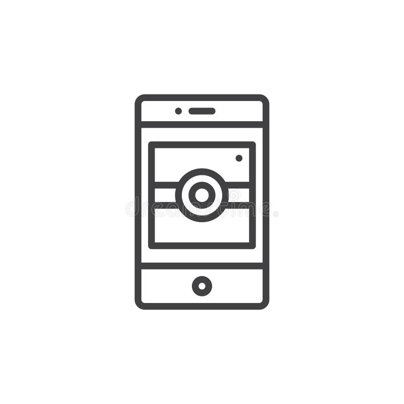 Download Smartphone Screen With Camera Line Icon Stock Vector ...