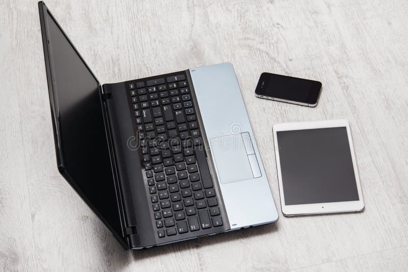 Smartphone, Tablet and Laptop Stock Photo Image of business, digital