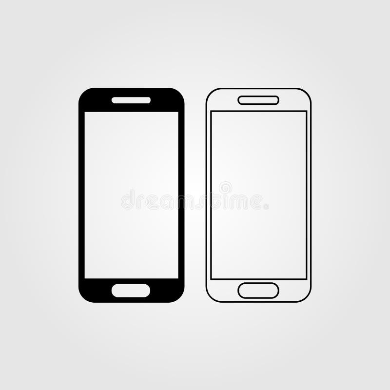 Download Smartphone Technology Line Icon Flat Style Isolated On ...