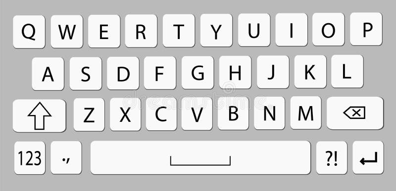 Complex Oogverblindend Woestijn Smartphone-toetsenbord, Mobiel Telefoontoetsenbord Vectormodel Toetsenbord  Vector Illustratie - Illustration of bericht, illustratie: 111110862