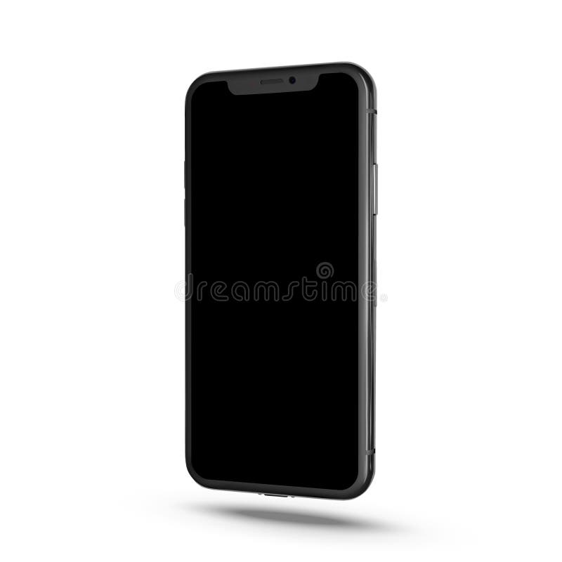 Smartphone ähnlich iphone X Art lokalisiert auf weißem Hintergrund Handy mit mit Berührungseingabe Bildschirm Schwarzes modernes stock abbildung Smartphone ähnlich iphone X Art lokalisiert auf weißem Hintergrund Handy mit mit Berührungseingabe Bildschirm Schwarzes modernes stock abbildung