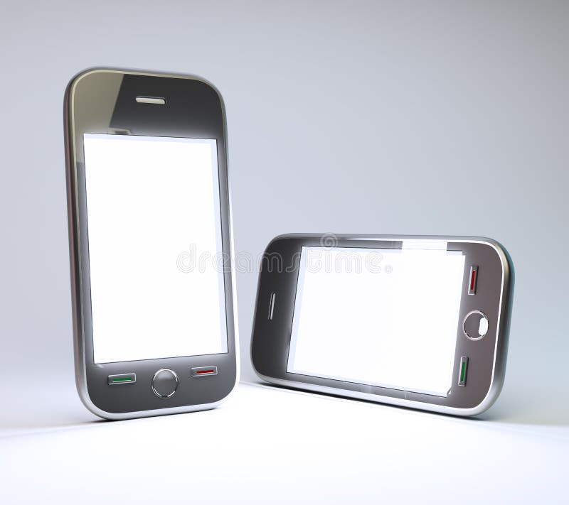 Smartphones genéricos ilustração royalty free