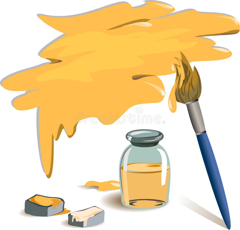 Smear Paint On A White Background Stock Vector Illustration of