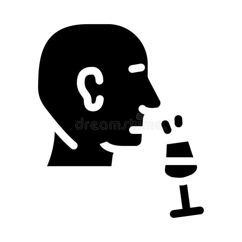 Smell aromatic wine glyph icon vector illustration vector illustration