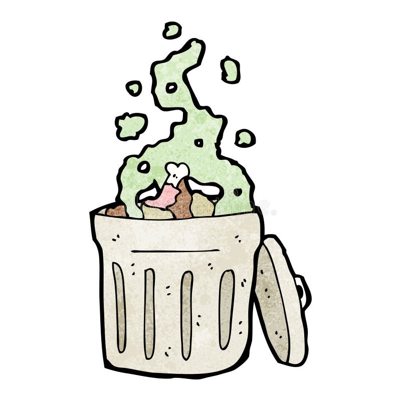 smelly rubbish bin cartoon