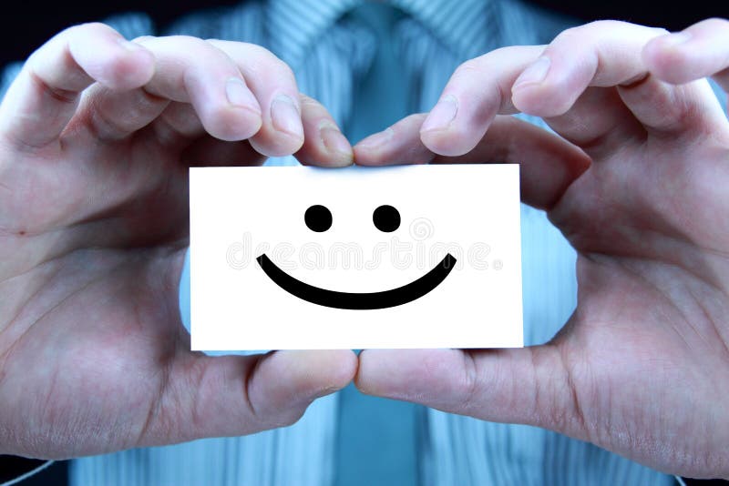 Smile - business card royalty free stock photo