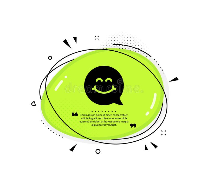 Smile face icon. Happy emoticon chat sign. Speech bubble. Vector vector illustration