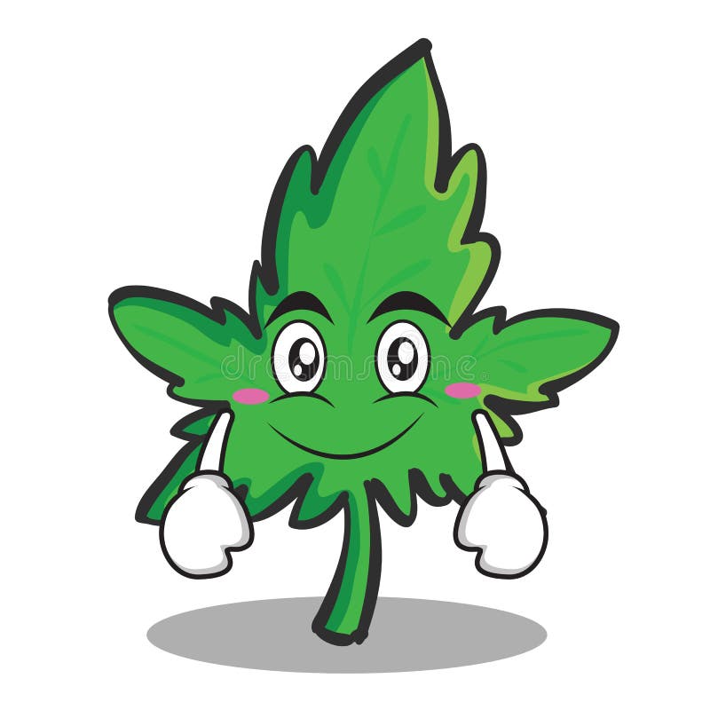 Smile Face Marijuana Character Cartoon Stock Vector - Illustration of ...