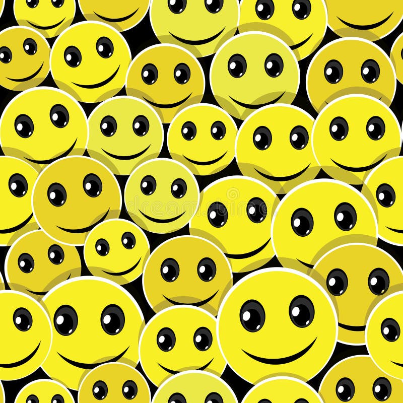Download Smile Face Seamless Pattern Background Stock Vector - Illustration of ornament, head: 23671065