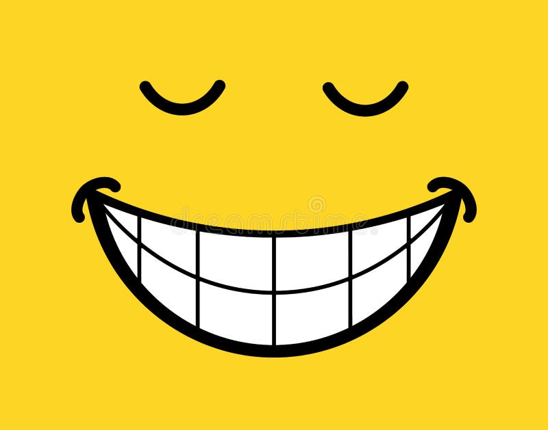Smile Icon on Yellow Background. Tasty Food Logo with Funny Face and  Tongue. Cartoon Emoticon Banner for Print Stock Vector - Illustration of  foodie, face: 186071972