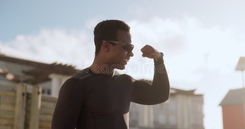 Face Tablet And Black Man At Boat Port Funny Captain And Laughing At 