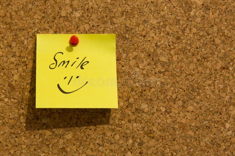Smile on a post-it note