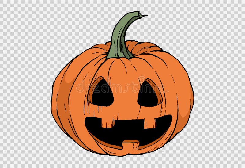 Halloween Party Background with Scary Pumpkin Wears Witches Hat Smiling  with Bat,spider Isolated on Png or Transparent, Blank Stock Vector -  Illustration of evil, fear: 230633523