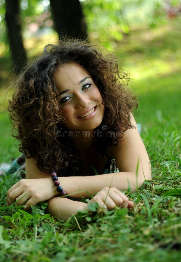 Smile teen standing on field