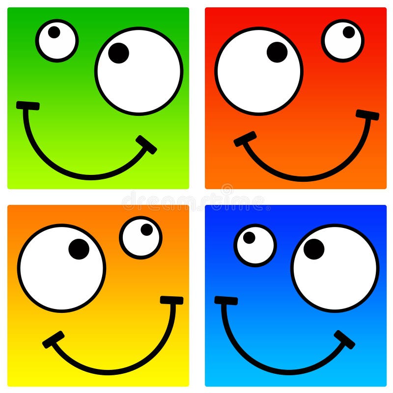 Smiley carrés illustration libre de droits Smiley carrés illustration libre de droits