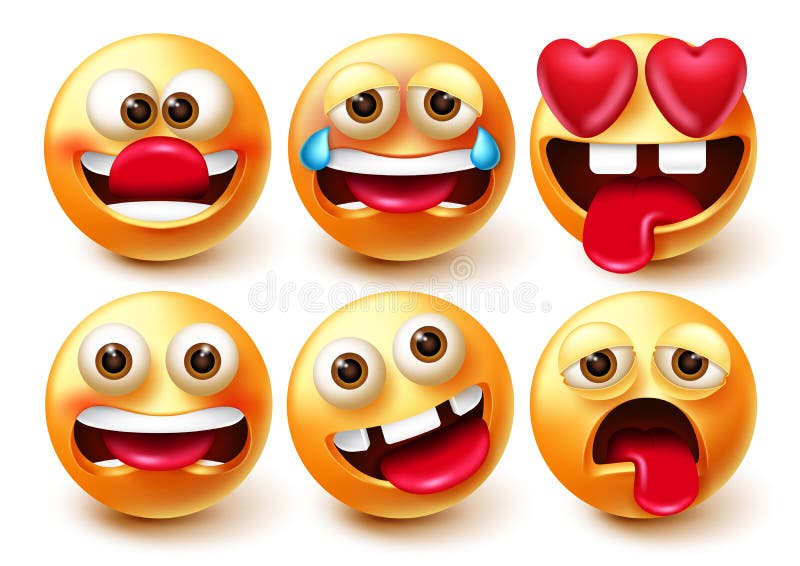 Smiley Emoji Vector Set Smileys 3d Emoticon Characters In Funny Crazy Crying And In Love Facial Expressions Isolated In White Illustration De Vecteur Illustration Du Conception Smiley Smiley Emoji Vector Set Smileys 3d Emoticon Characters In Funny Crazy Crying And In Love Facial Expressions Isolated In White Illustration De Vecteur Illustration Du Conception Smiley