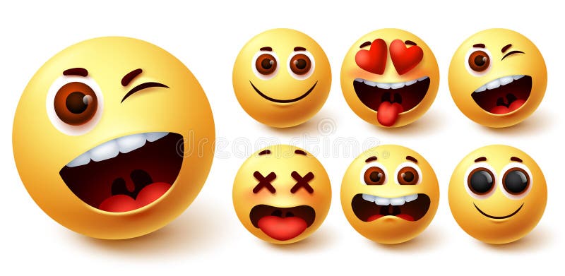 Smiley Emoji Vector Set. Smileys Yellow Face Cute Emojis with Funny, Happy, Naughty Stock Vector - Illustration of smile, mood: 188130567 Smiley Emoji Vector Set. Smileys Yellow Face Cute Emojis with Funny, Happy, Naughty Stock Vector - Illustration of smile, mood: 188130567