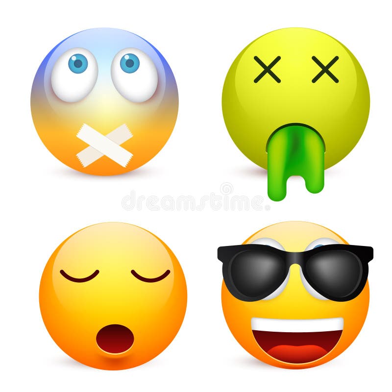 emoji faces expression funny smile happy angry mood sad set 4308310 Vector  Art at Vecteezy