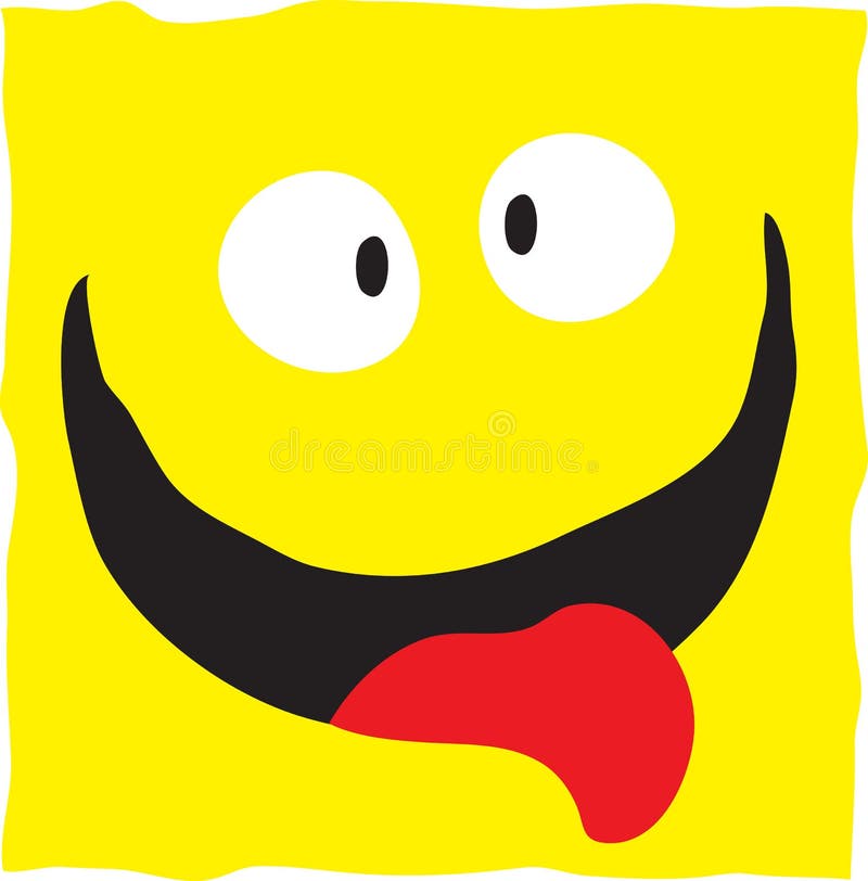 Smiley en nota de papel amarilla. stock de ilustración Smiley en nota de papel amarilla. stock de ilustración