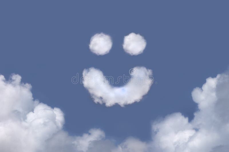 Smiley Face Clouds stock images