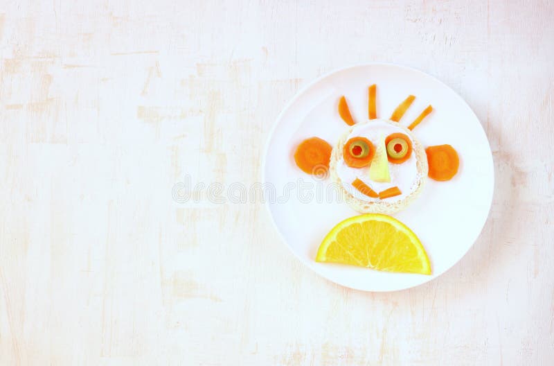 Smiley face made of fruits and vegetable stock image Smiley face made of fruits and vegetable stock image