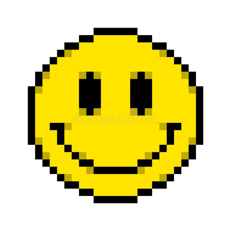 Smiley Face Pixels Stock Illustrations 52 Smiley Face
