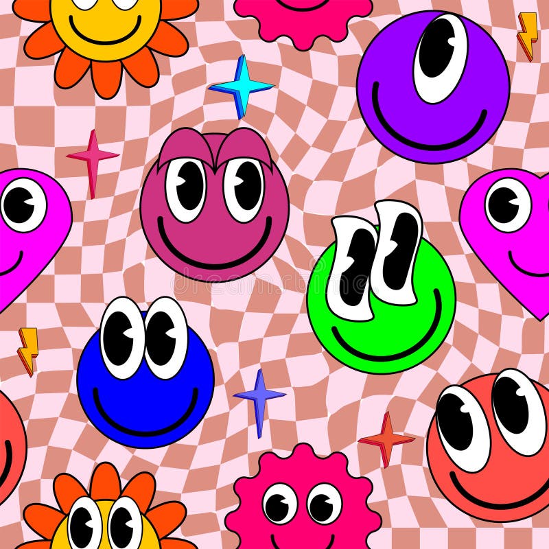 smiley face stickers Sticker for Sale by livdawn  Face stickers Cute  patterns wallpaper Retro wallpaper