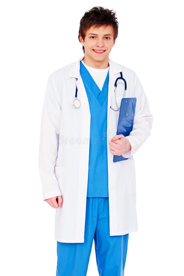 Smiley nurse boy with stethoscope