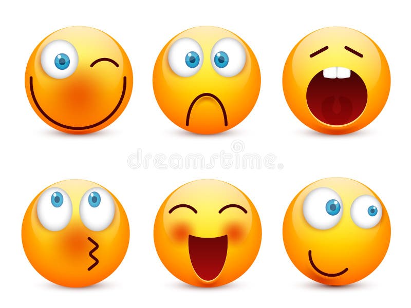 Smiley, Sistema Del Emoticon Cara Amarilla Con Emociones, Humor Expresión Facial, Emoji Realista Caras Tristes, Felices, Enojadas Ilustración del Vector - Ilustración de pista, muestra: 135063466 Smiley, Sistema Del Emoticon Cara Amarilla Con Emociones, Humor Expresión Facial, Emoji Realista Caras Tristes, Felices, Enojadas Ilustración del Vector - Ilustración de pista, muestra: 135063466
