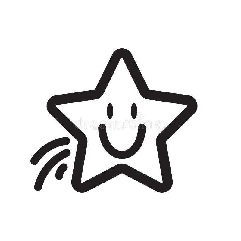 Drawing Vector Mbe Style Smiley Face Smiling Star PNG Images