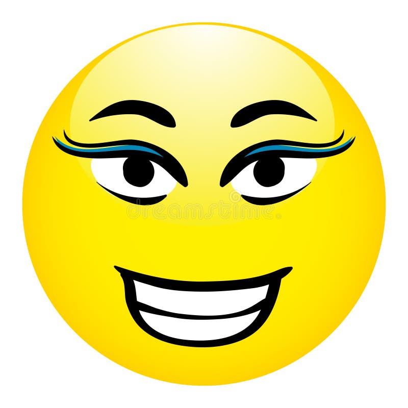 Smiley Vector Illustration - Lady Face stock illustration Smiley Vector Illustration - Lady Face stock illustration