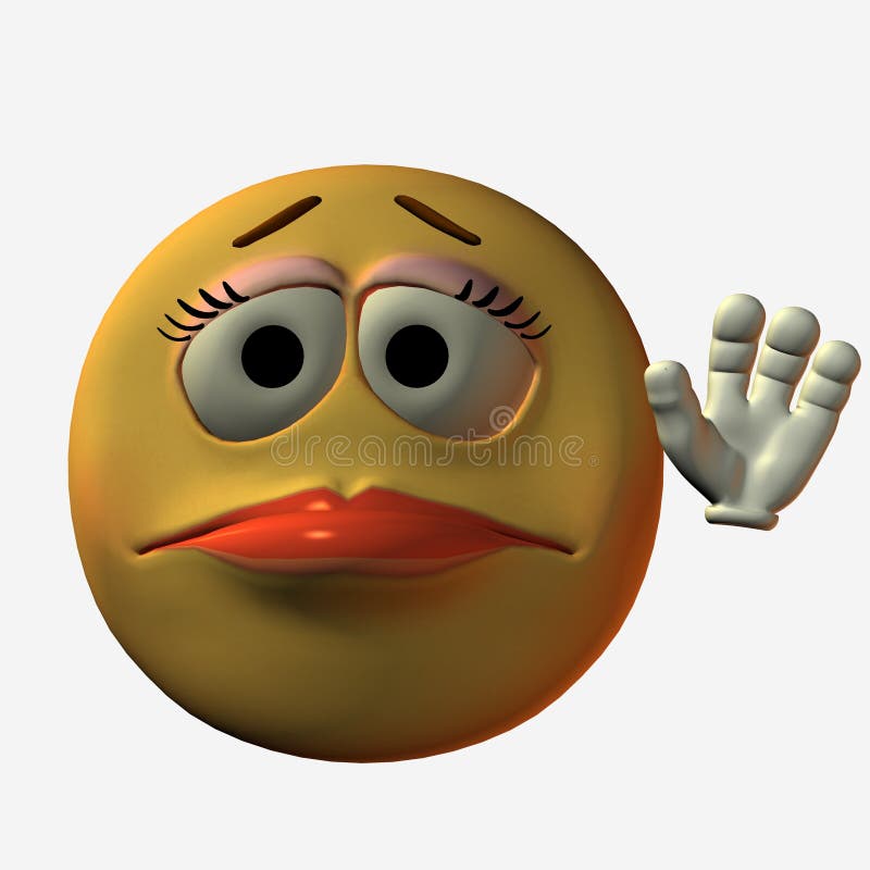 Smiley Face Emoji Bye